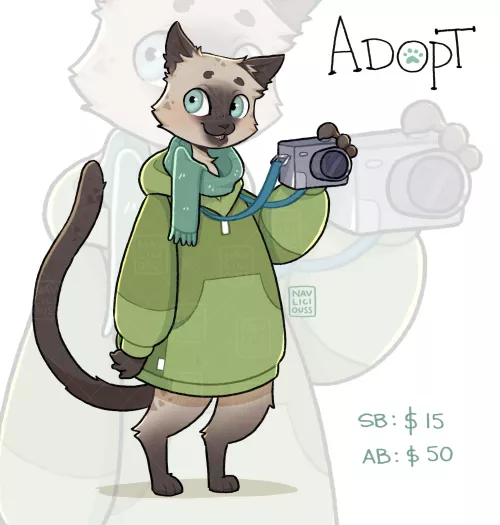 Adopt | Photo Cat ~ Art by navliciouss (me) by Navlicious