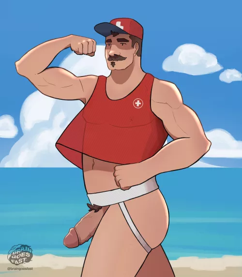Anyone need a lifeguard? (Artist me @braingoesfast) by braingoesfast