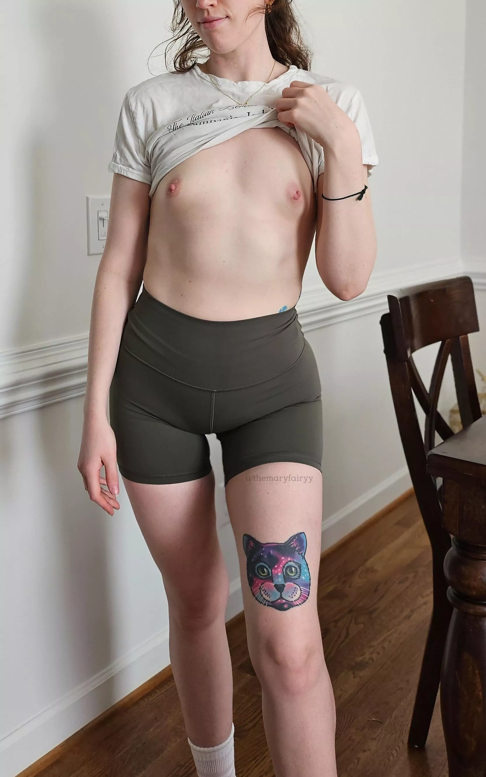 Flashing my tiny tits before yoga  posted by themaryfairyy