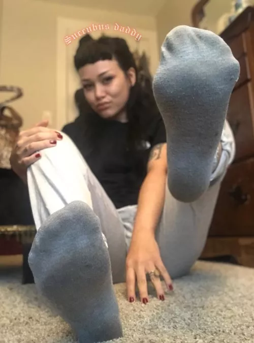 (Selling) Sweaty crew socks with slight toe prints ♥️ by Fetish-foot-job