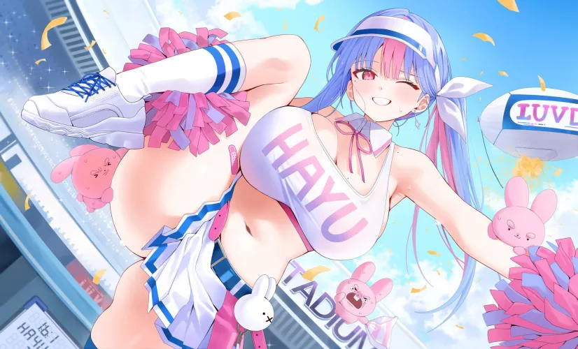 Thick cheerleader stretching by marxsander2016