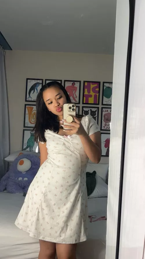 Petite girl in my new sundress by Worldly_Evidence_575