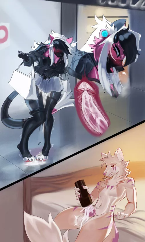 Right now?! Fuck I'm so glad I gave him the portal! I'm getting fucked and bred in public, and nobody can tell! This is the best! Wait.... oh god its leaking out (hiromoru) by ohgodsomuchweirdporn