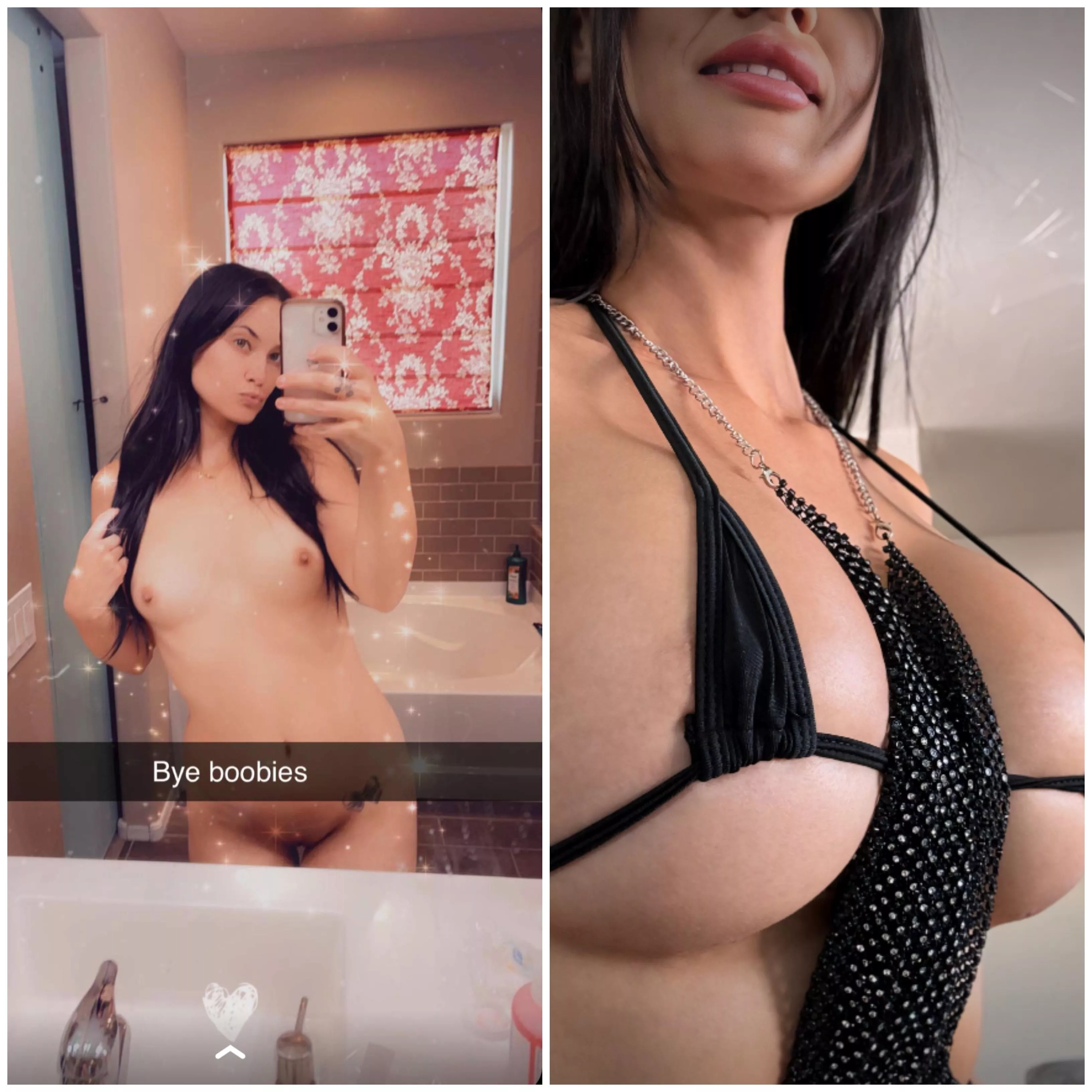 the day before my new tits VS 4 years later posted by wild_booty_princess