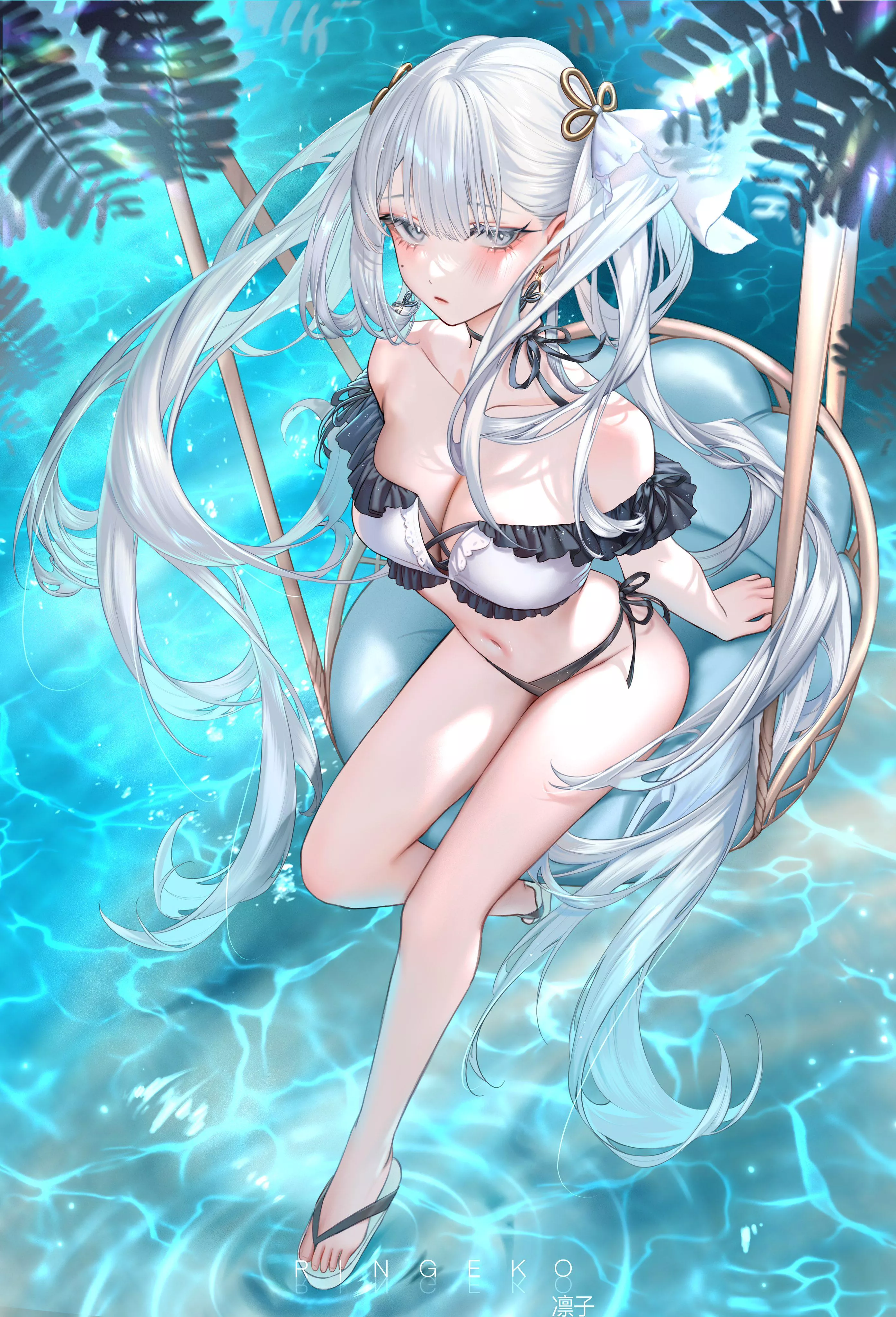 Jinhsi sitting (Ringeko / ringeko_tan) [Wuthering Waves] posted by elegantloveglimmer