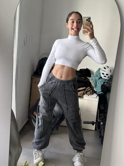 My new white croptop, do you like it? by yourriderangel