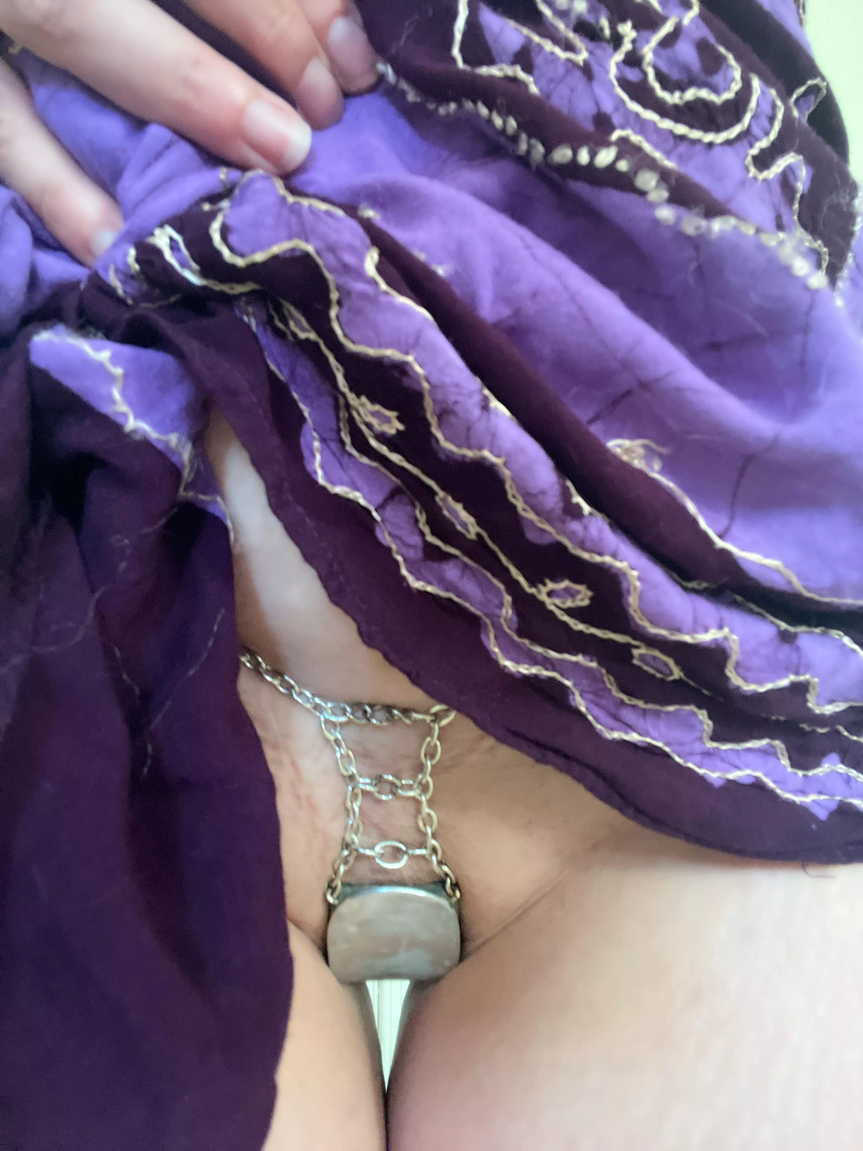 Peek a boo self-crafted “belt” posted by Routine_Claim7069