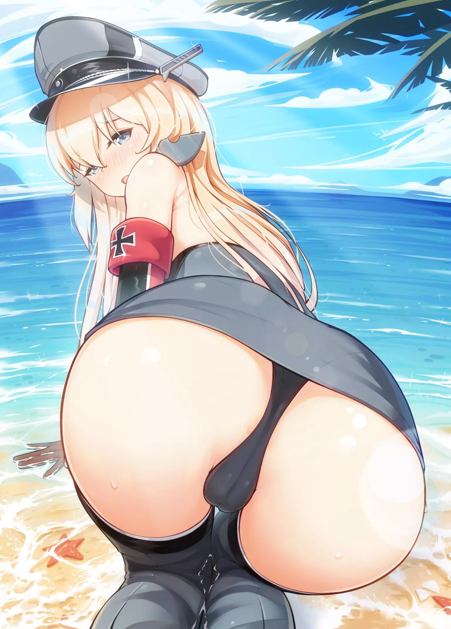 Shy Bismarck offering her ass [Azur Lane] posted by marxsander2016