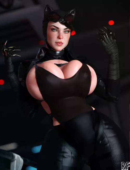 Catwoman Huge Tits (Rude Frog 3D) [DC]  by Mxfyn