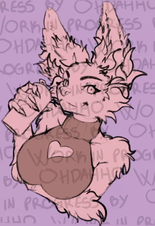 Fluffy gal! (Art by me @ohdahho) by Ohdahho