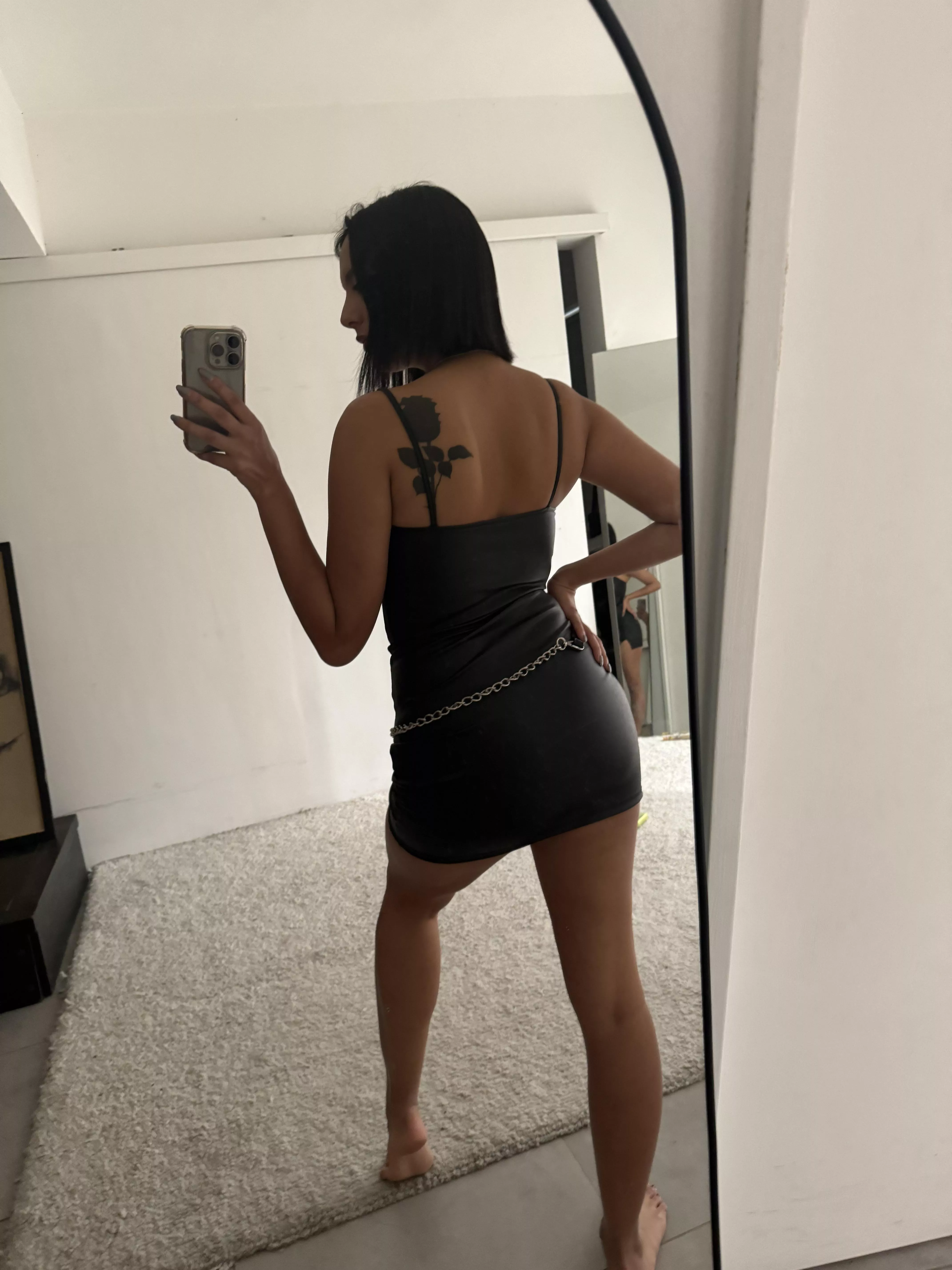 I feel sexy in this leather dress, what do you think? posted by Lolawildxx