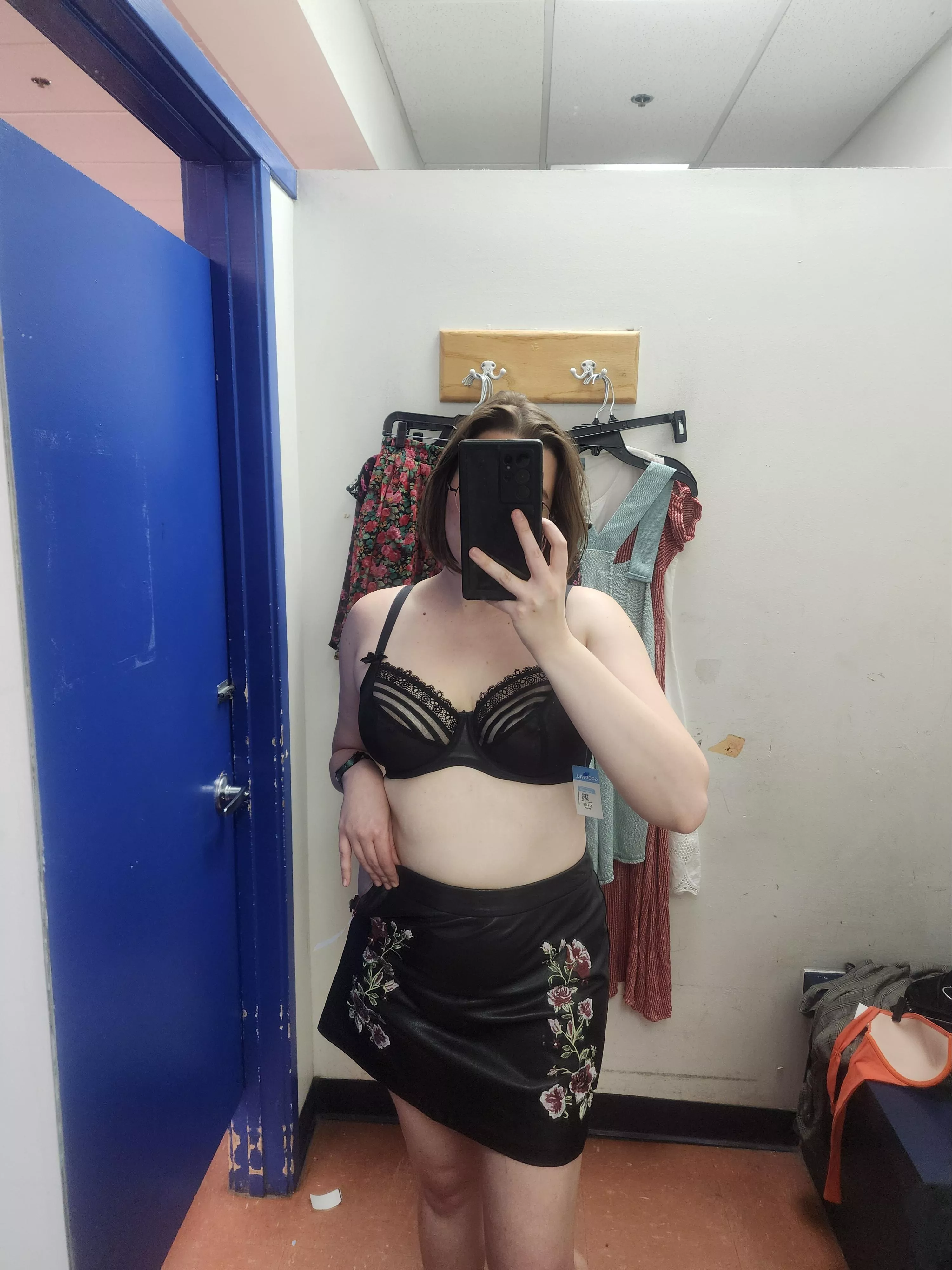 I was so sad this leather skirt was too small posted by heyohotpotato