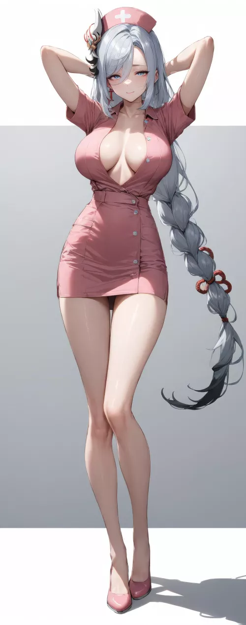 Nurse Shenhe [Genshin Impact] by CheetahSperm18