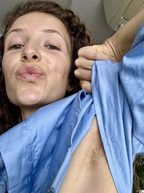 Sneak peek of my hairy pits by lulusdreamz