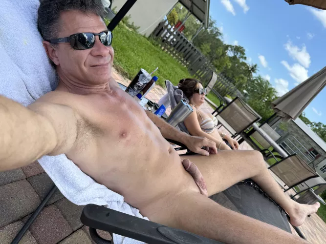 Enjoying the pool by politeandindecent