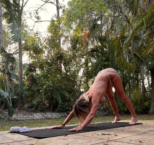 I love outdoor naked yoga by kimboslice-23