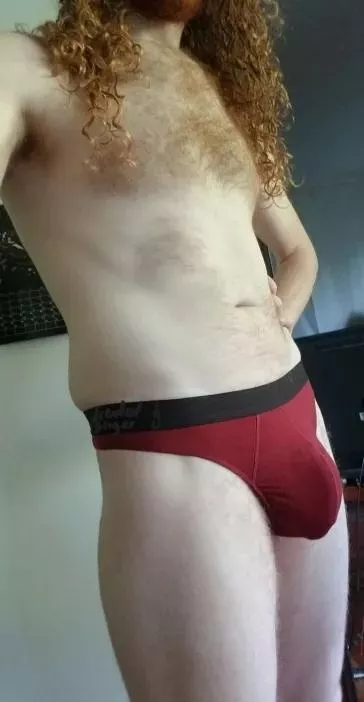 Redhead in a red thong posted by DreadedGinger