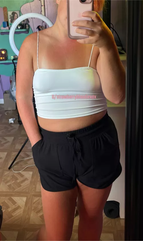 Another Braless Crop Top Day! by StrawberryBlondiexox