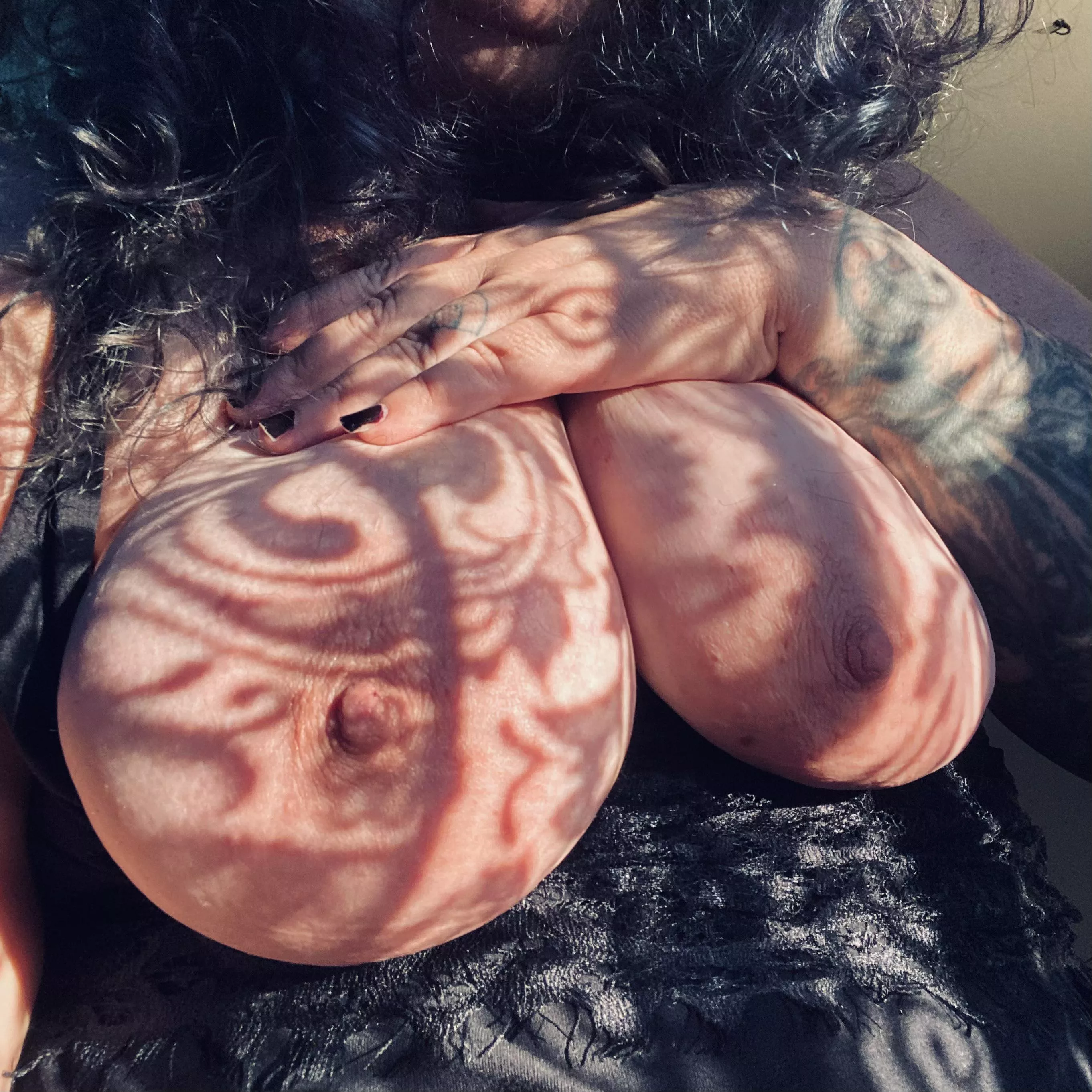 Loving the shadows cast by my lace curtains in the afternoon sun posted by eat_the_peach