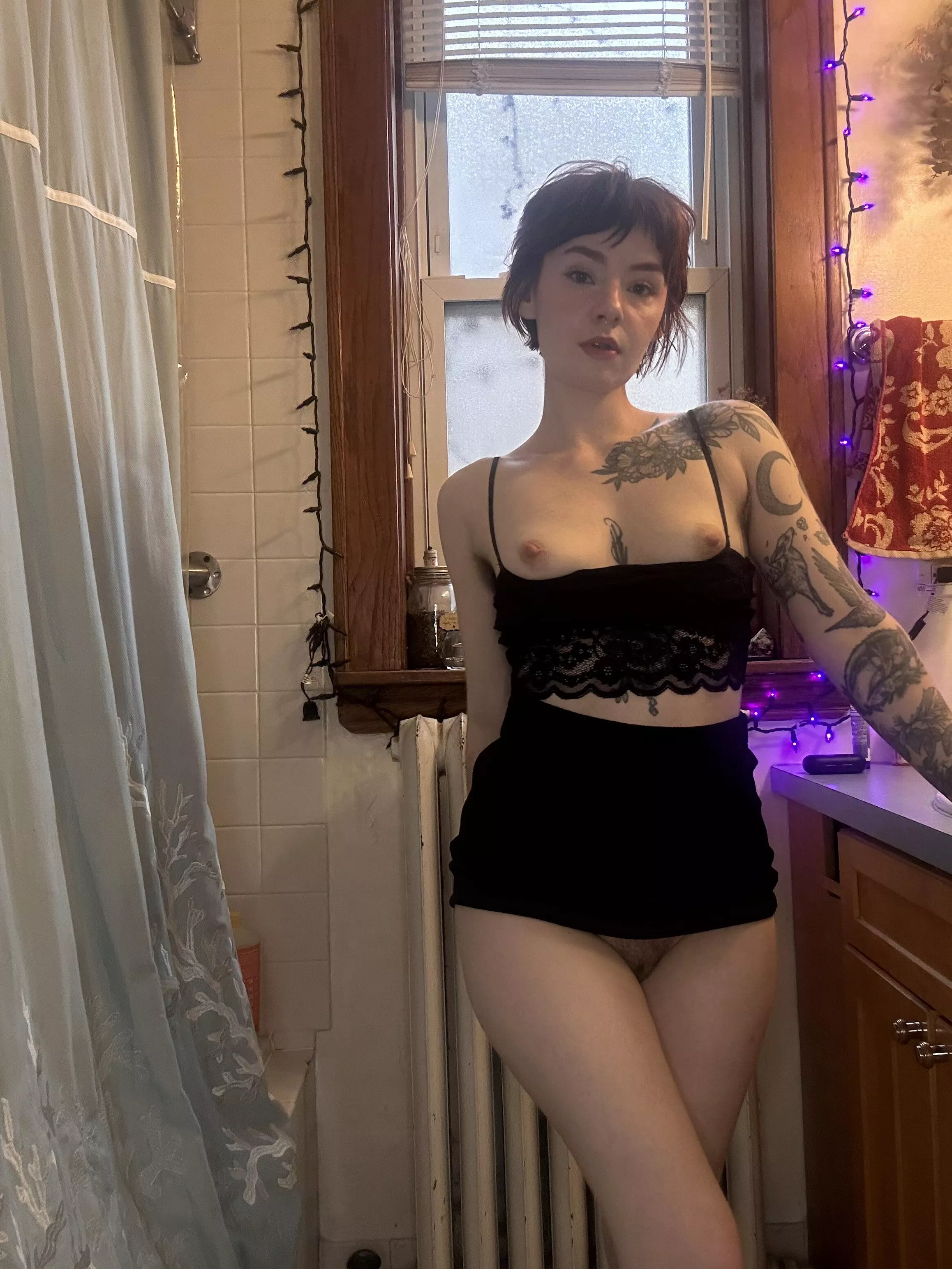 my best friend got me this skirt and i’m like i literally can not leave my apartment in this lol  posted by fae_clementine