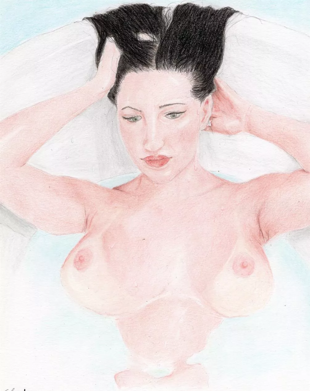 relaxing bath by me posted by bearbareart