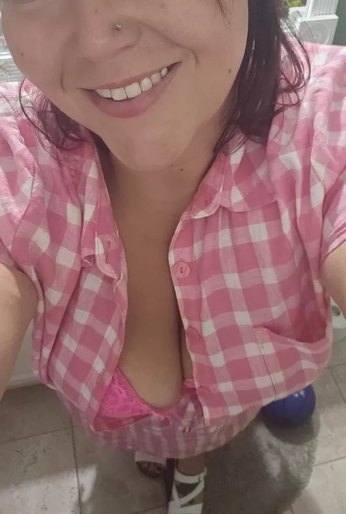 Working in the office today... who wants to play 😈 by HotPinkCorset