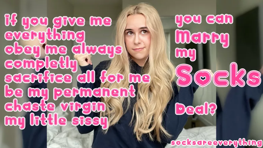 Would you do that to marry my socks to have, sniff and breed as hard as you can stupid beta loser? by SocksAreEverything