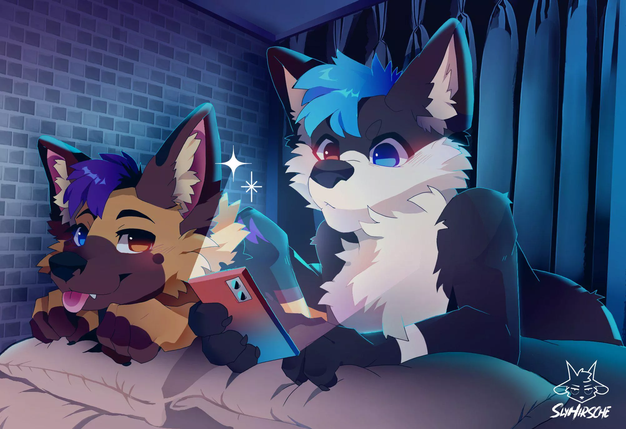 Late Night Texting [SlyHirsche] posted by DL2828