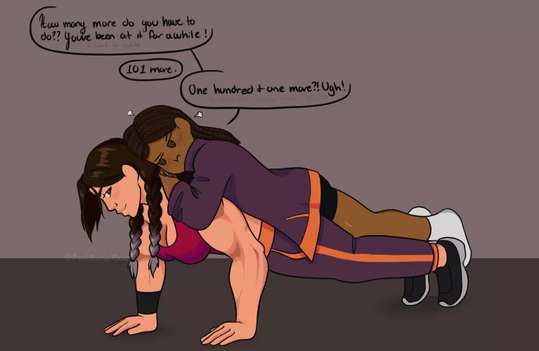 Push ups [@RealBunniBoo] by TheTMoneyMan