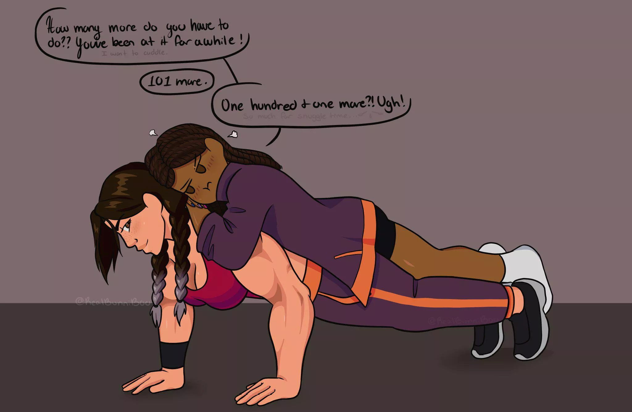 Push ups [@RealBunniBoo] posted by TheTMoneyMan