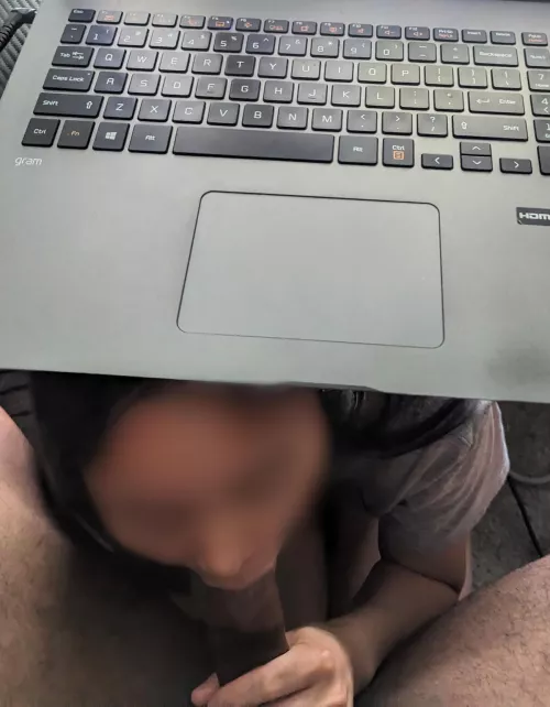 A good slut supports her man under the desk  by xia_and_xavi