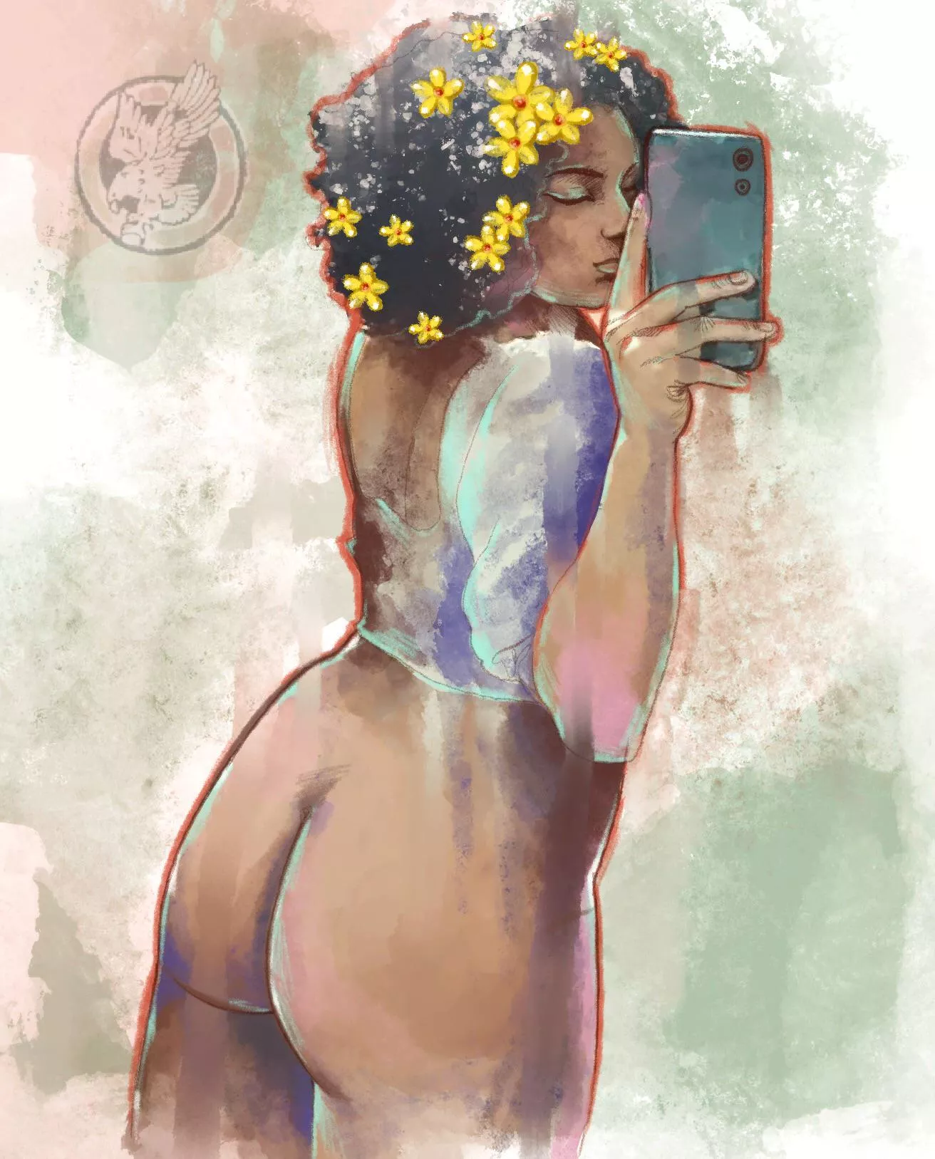 Digital try simulate tradicional posted by lachica_bodypainter