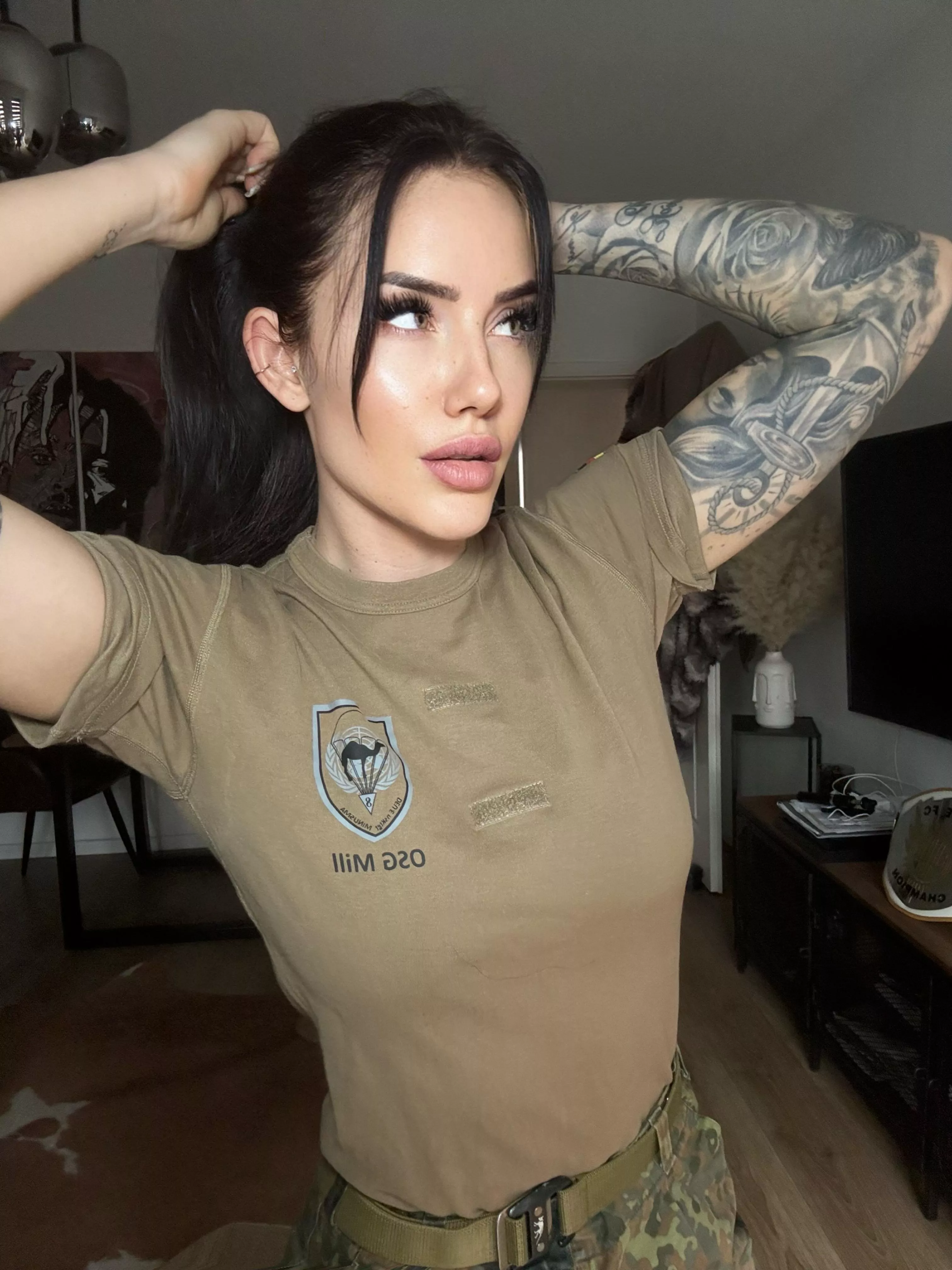 fixing my hair posted by ViviC-Explores