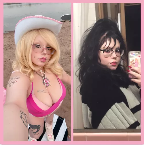 From frumpy trad goth to gorgeous sexy bimbo Goddess  by sweetangelic420