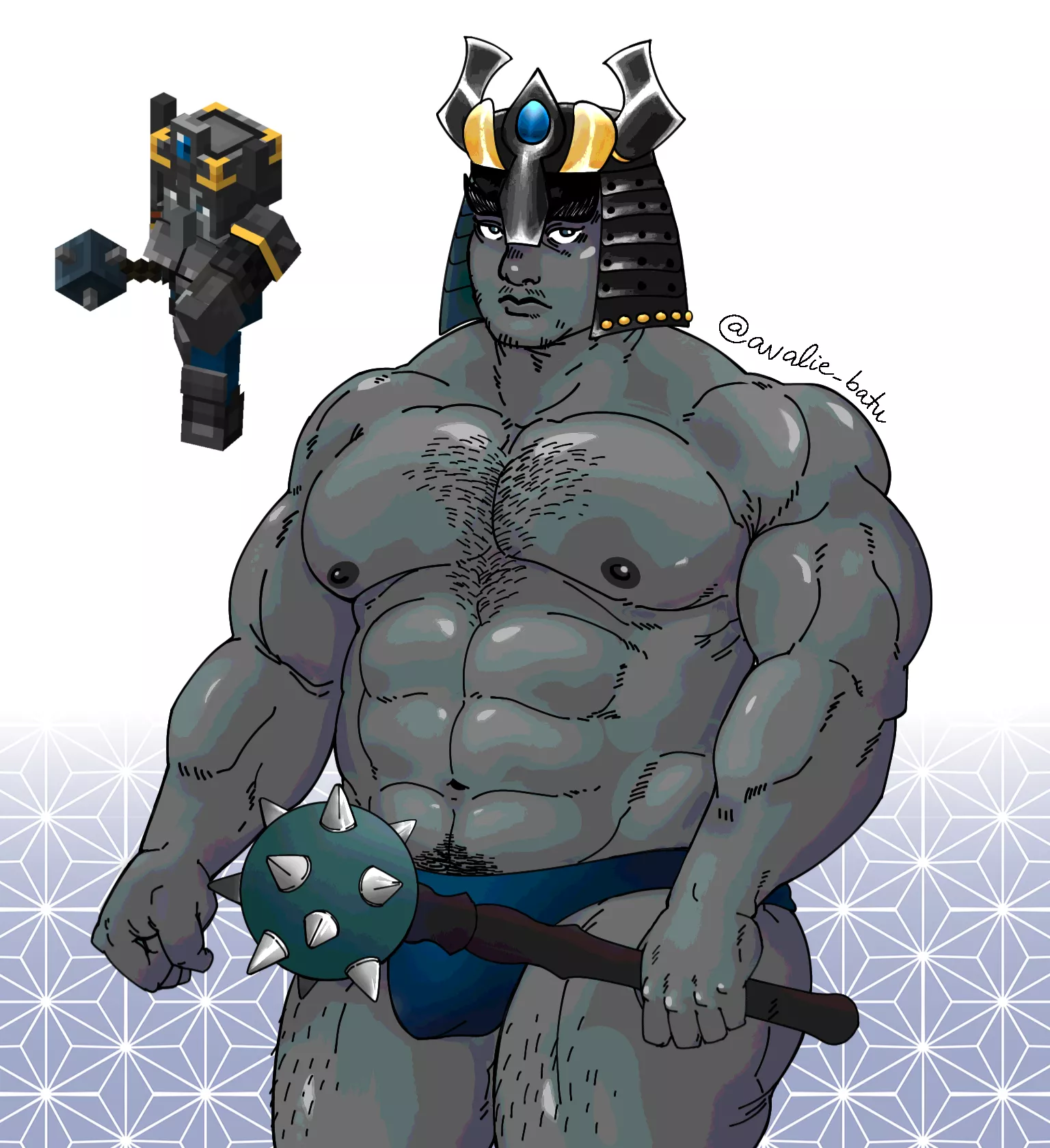 My fanart of the Illager Royal Guard in Minecraft Dungeons posted by baraloverrss