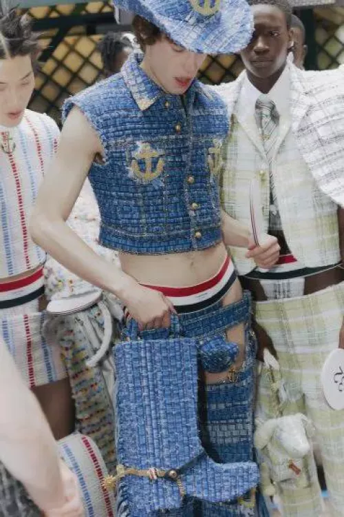 Jockstrap cowboy fashion show.  Do you show off your ass in public?  Three different jockstraps with crop tops. by Illustrious-Fun-3027