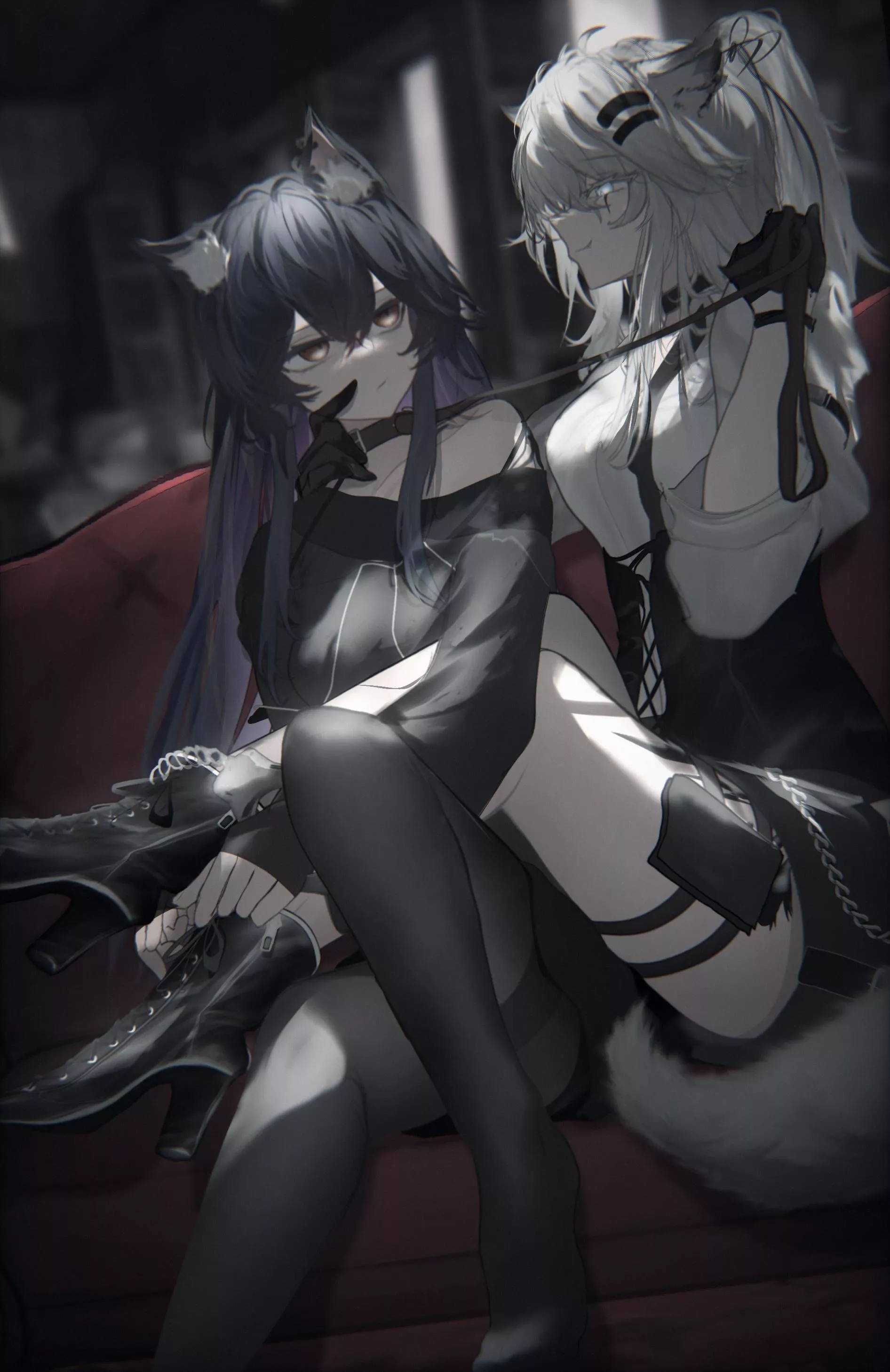 Texas & Lappland [Arknights] posted by CheetahSperm18