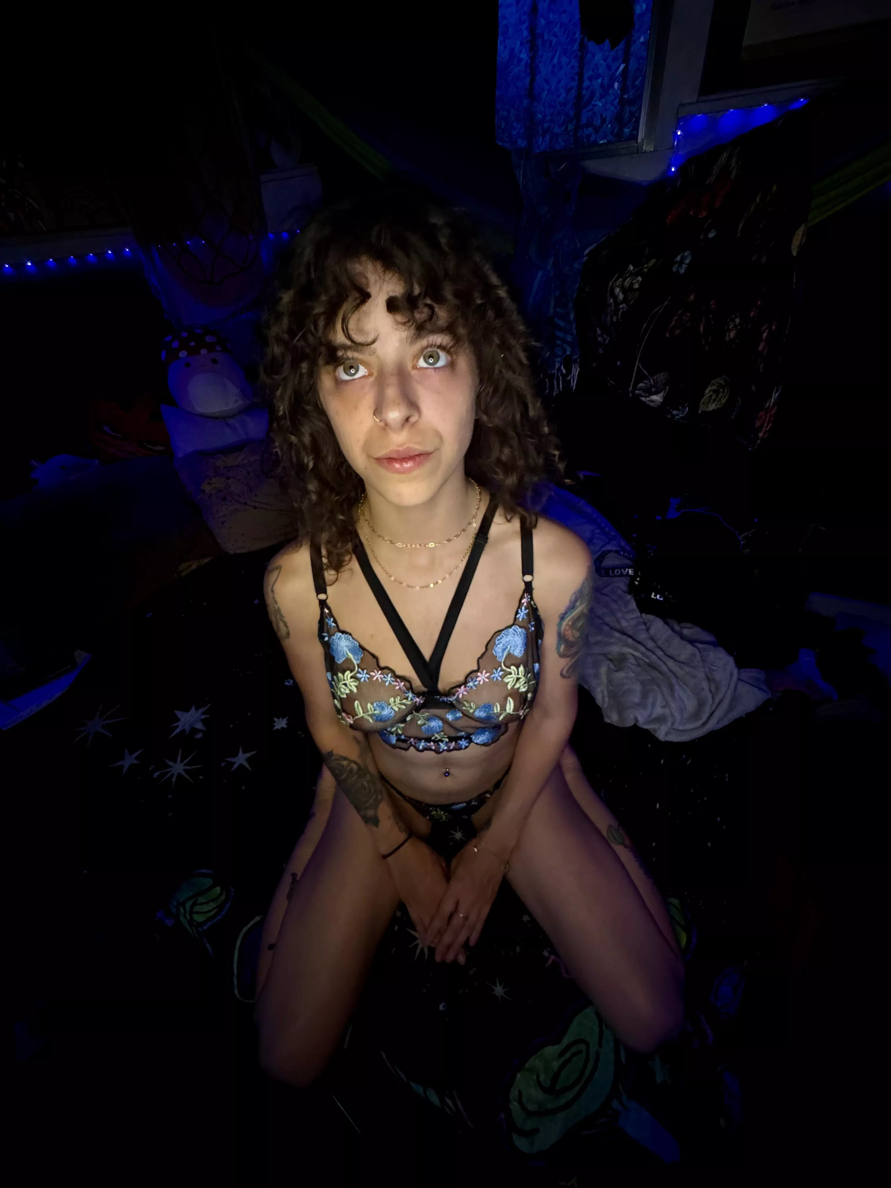 This outfit glows in a black light  posted by JadeHeart777