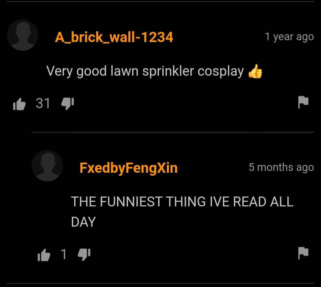 Very good lawn sprinkler cosplay posted by ladyofthestars_