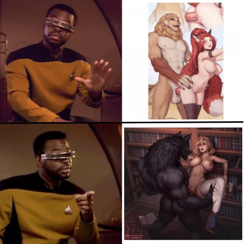 Where's the line between monsterfucking and furry porn, and why do I like one but not the other? (art by Personalami and Quasart) by Lusty_Commissar