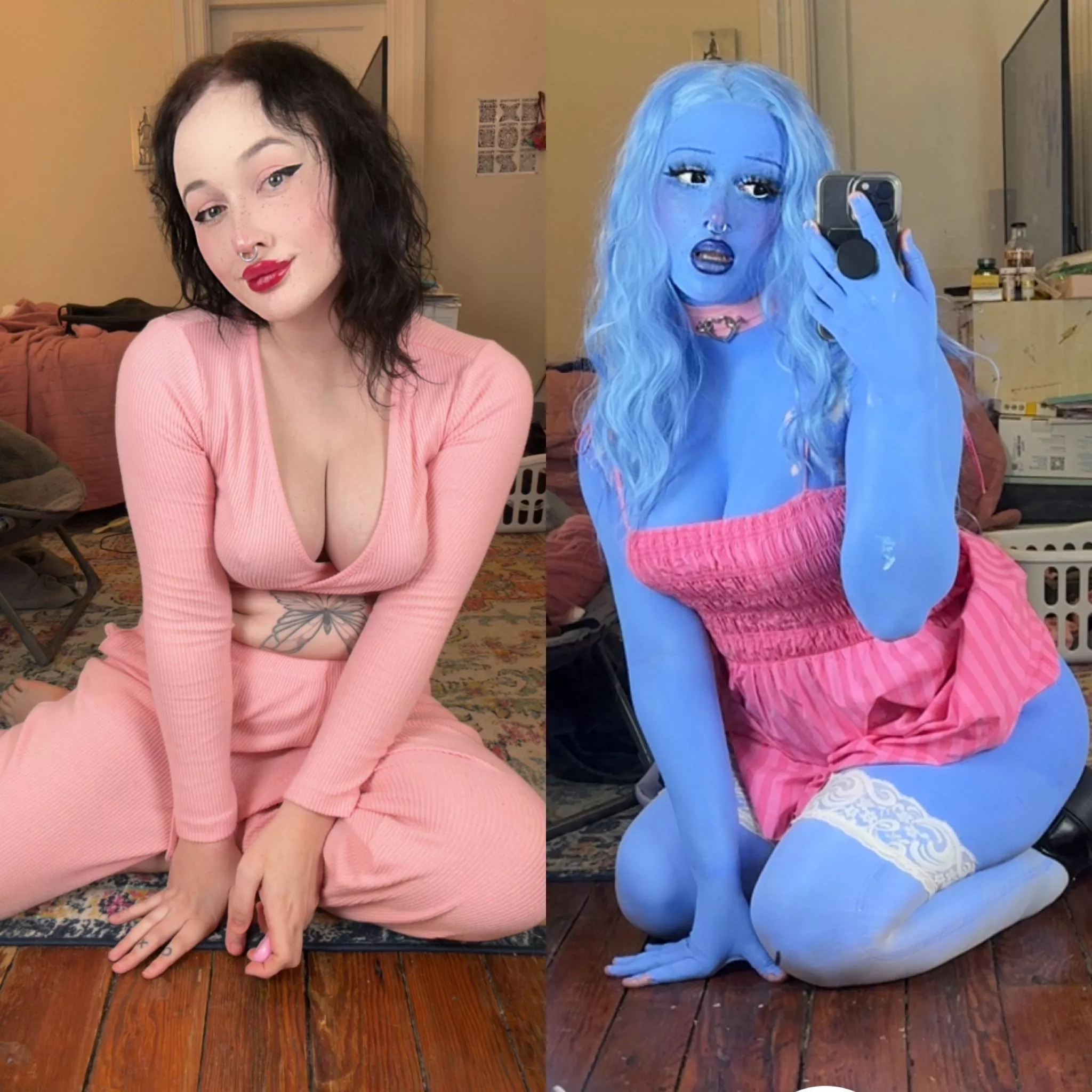 would you still love me if i was a plastic doll? (Bodypaint OC) posted by alittlesage