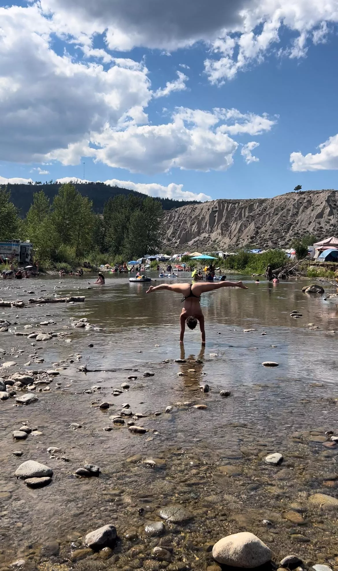 Love being topless at the river posted by Bendybarista
