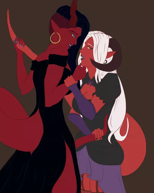 Some people confuse me for TieflingMelissa~ I’m flattered~ But there are differences~ (WIP)(GwendolynVrisala) by GwendolynVrisala