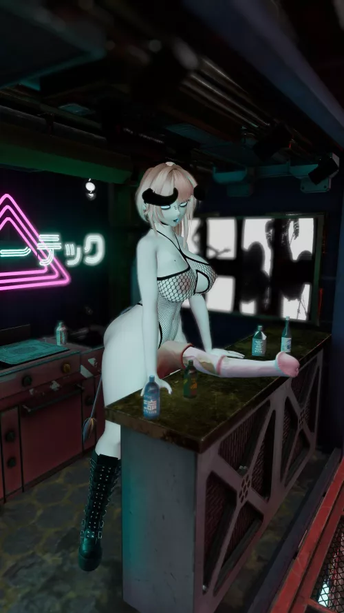 Waiting for that one customer to serve that special drink by FendraVR