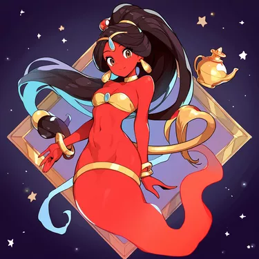 A blue Genie? You'll have much more fun with red. posted by Yandere-Genie_Opal