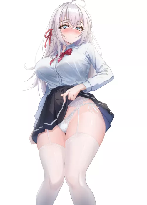 Alya skirt lift by xSaviour_N