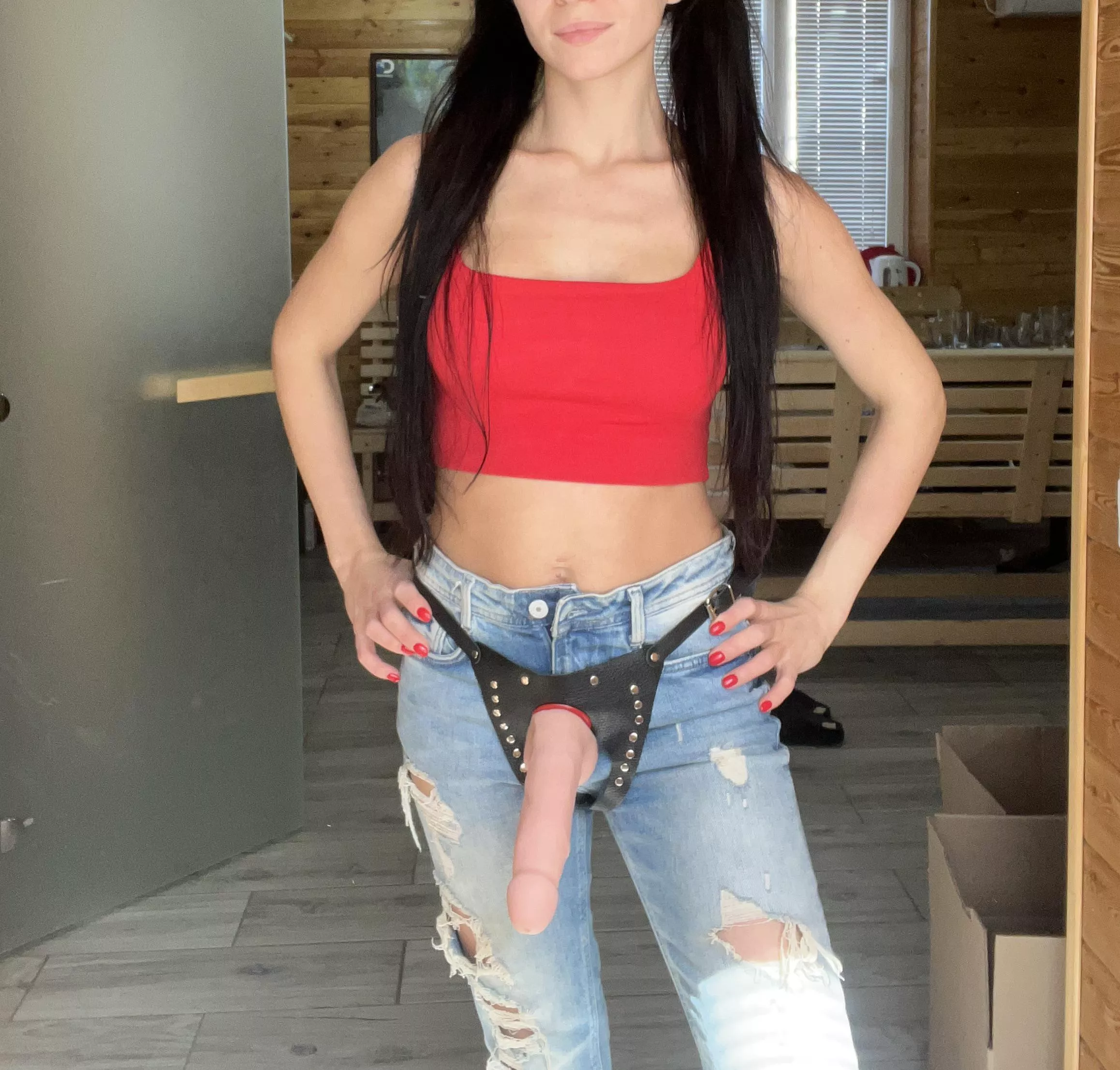 Crawl to me and worship this strap on  posted by MonicaGoddess