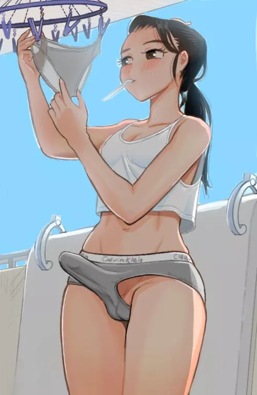 Drying that wet panties  by Ashamed_Week_8156