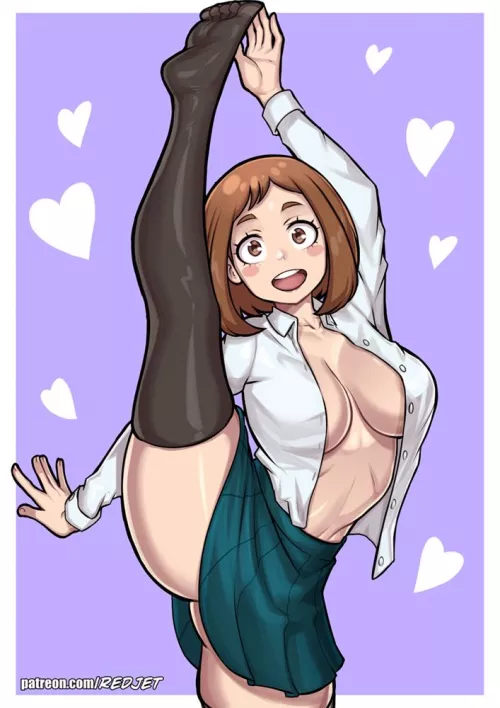 Flexible Uraraka (redjet) by A_MASSIVE_PERVERT