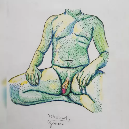 Green body drawing made by me  by zadoriart